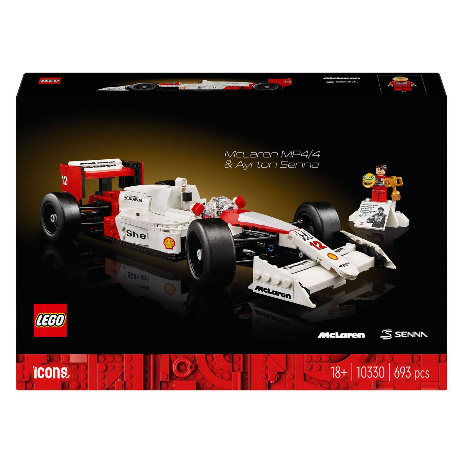 Lego LEGO ICONS 10330 McLaren MP4/4 en Ayrton Senna
