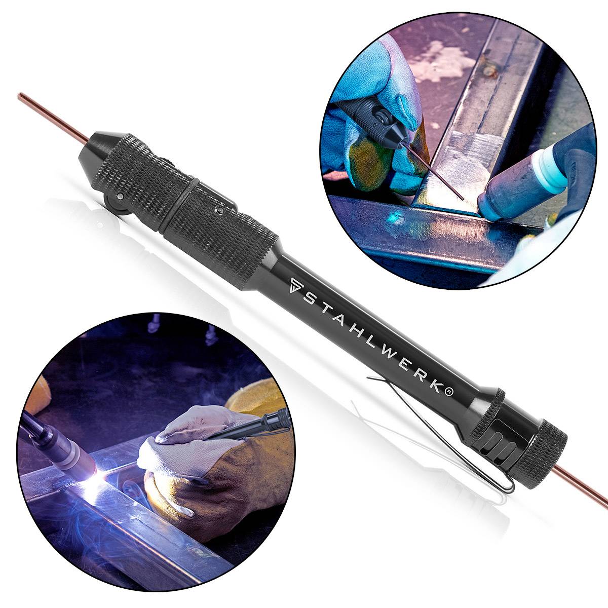 STAHLWERK TIG Pen Drahtvorschubstift WIG Stift Schweißstabhalter 0,8 - 3,2 mm