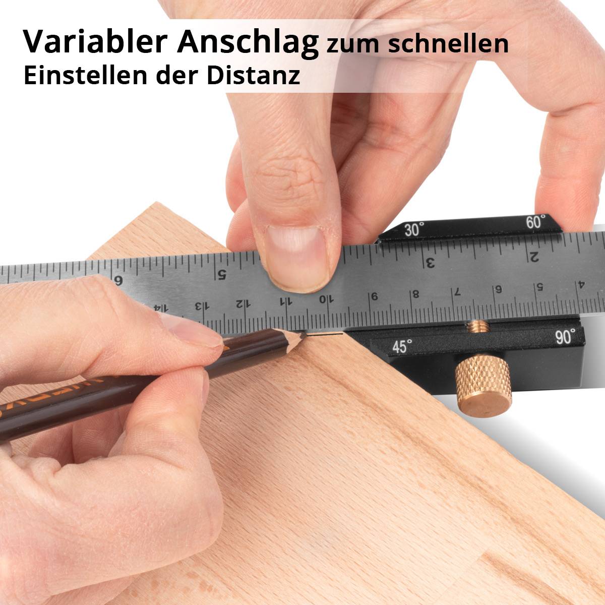 STAHLWERK Winkel-Anschlaglineal | Markierungslehre | Anreißlehre
