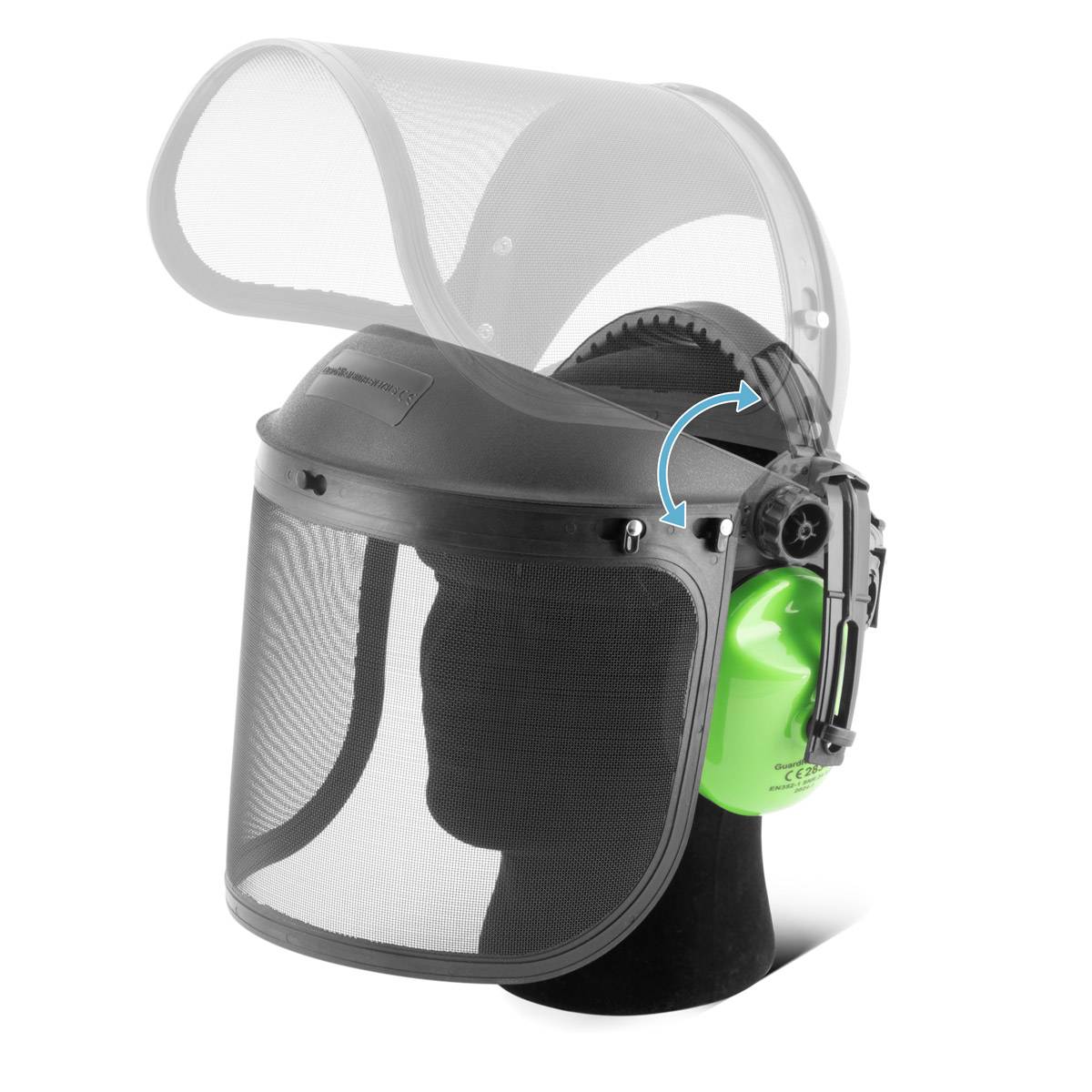 STAHLWERK Gesichts- und Gehörschutz-Kombination EN352 EN1731 Schutzvisier