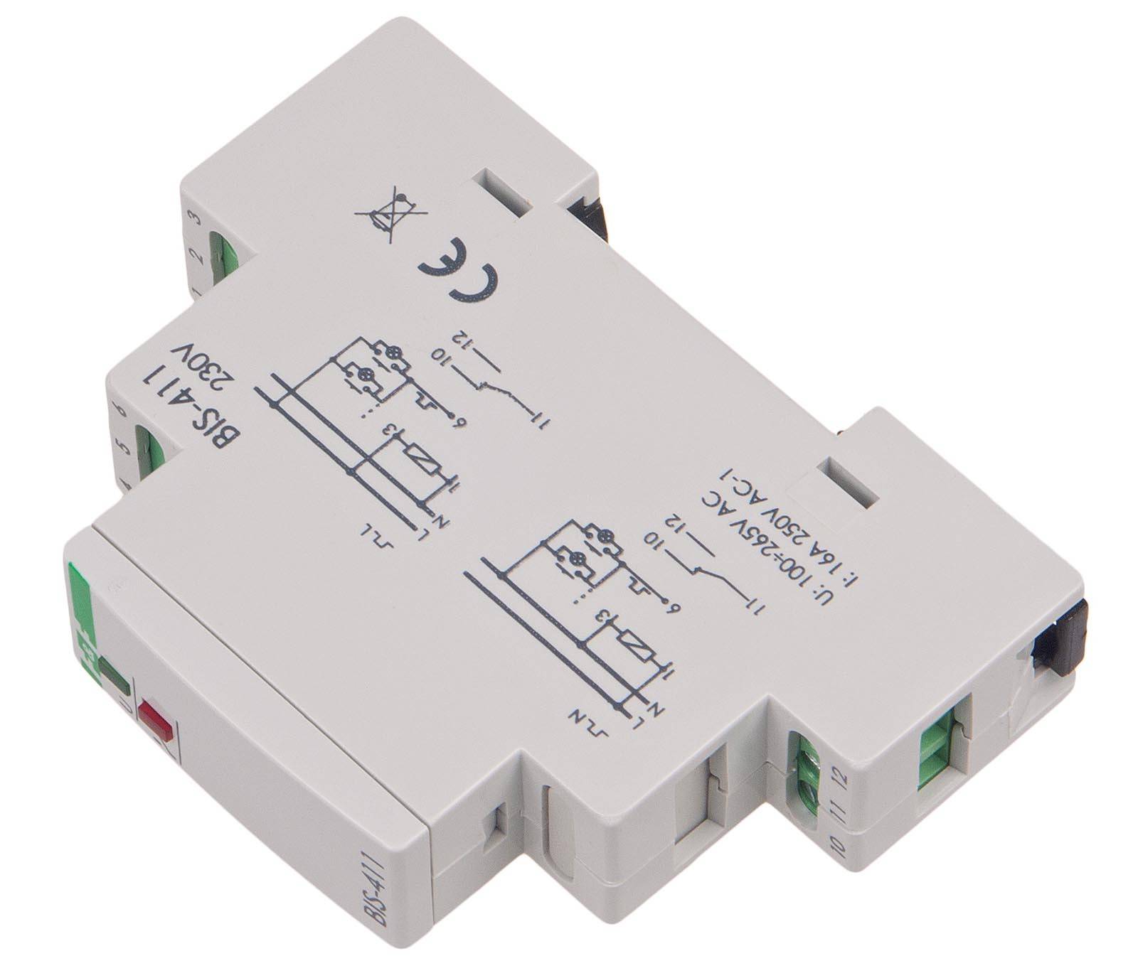 F&F BIS-411 Stromstoßrelais 165V bis 265V AC 16A 1Wechsler Hutschiene