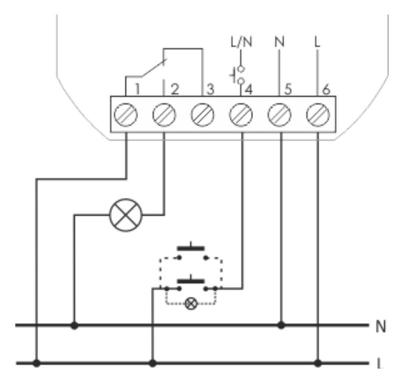 F&F BIS-402 Stromstoßrelais 165V bis 265V AC 10A Unterputzdose 1Wechsler