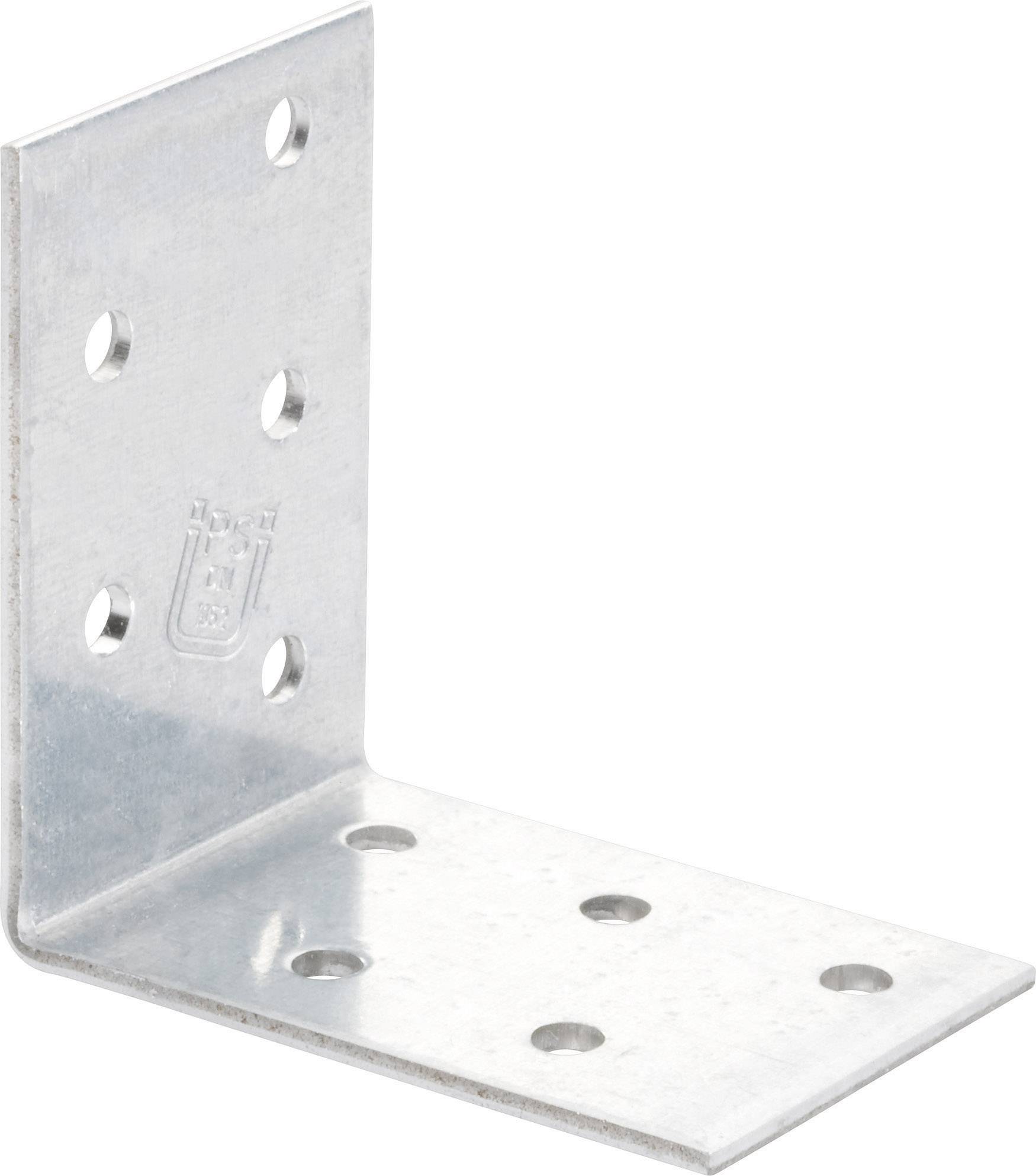 TOOLCRAFT Lochplattenwinkel 60 x 60 x 40mm 60mm Stahl 1St.