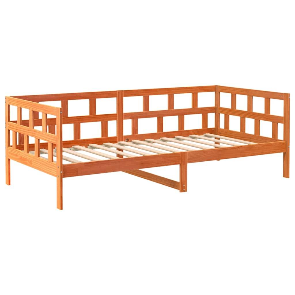 vidaXL Tagesbett ohne Matratze Wachsbraun 80x200 cm Massivholz Kiefer