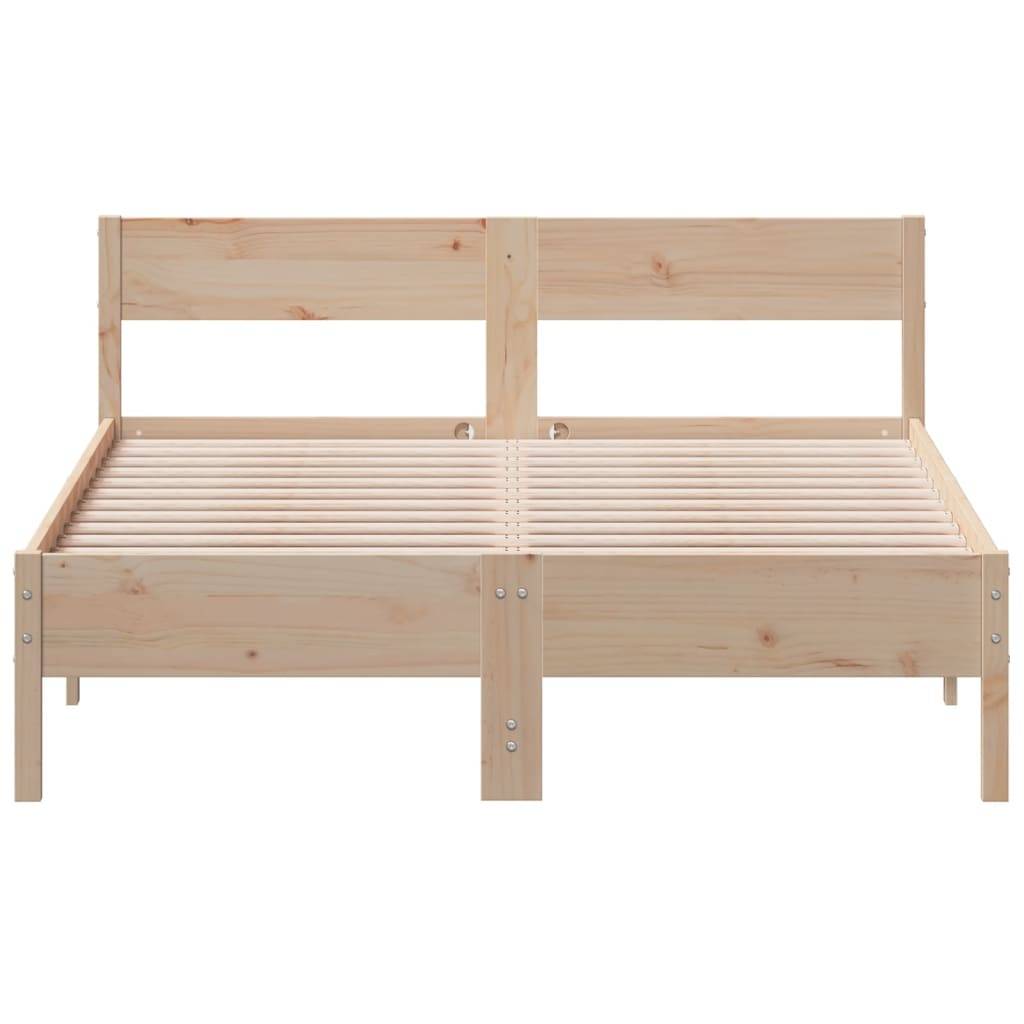 vidaXL Massivholzbett ohne Matratze 160x200 cm Kiefernholz
