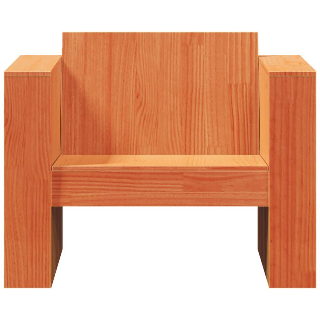 vidaXL Gartensessel Wachsbraun 79x60x62 cm Massivholz Kiefer