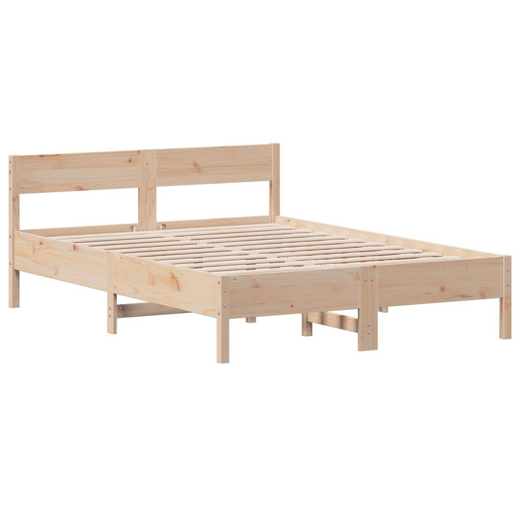 vidaXL Massivholzbett ohne Matratze 140x200 cm Kiefernholz