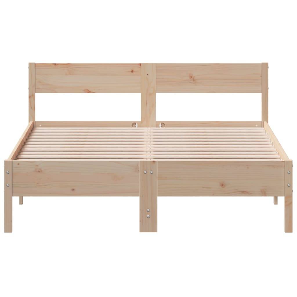 vidaXL Massivholzbett ohne Matratze 140x200 cm Kiefernholz