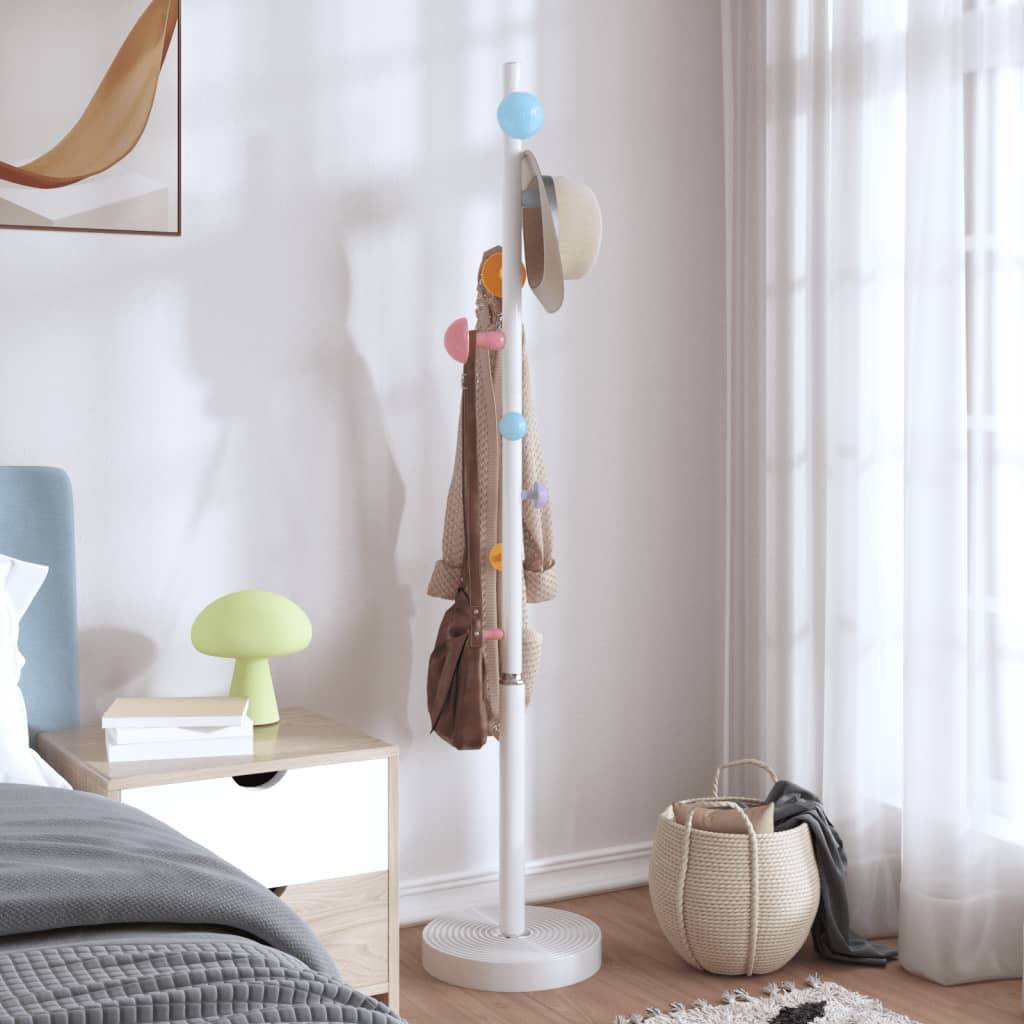 vidaXL Garderobenständer Weiß 172 cm Pulverbeschichtetes Eisen
