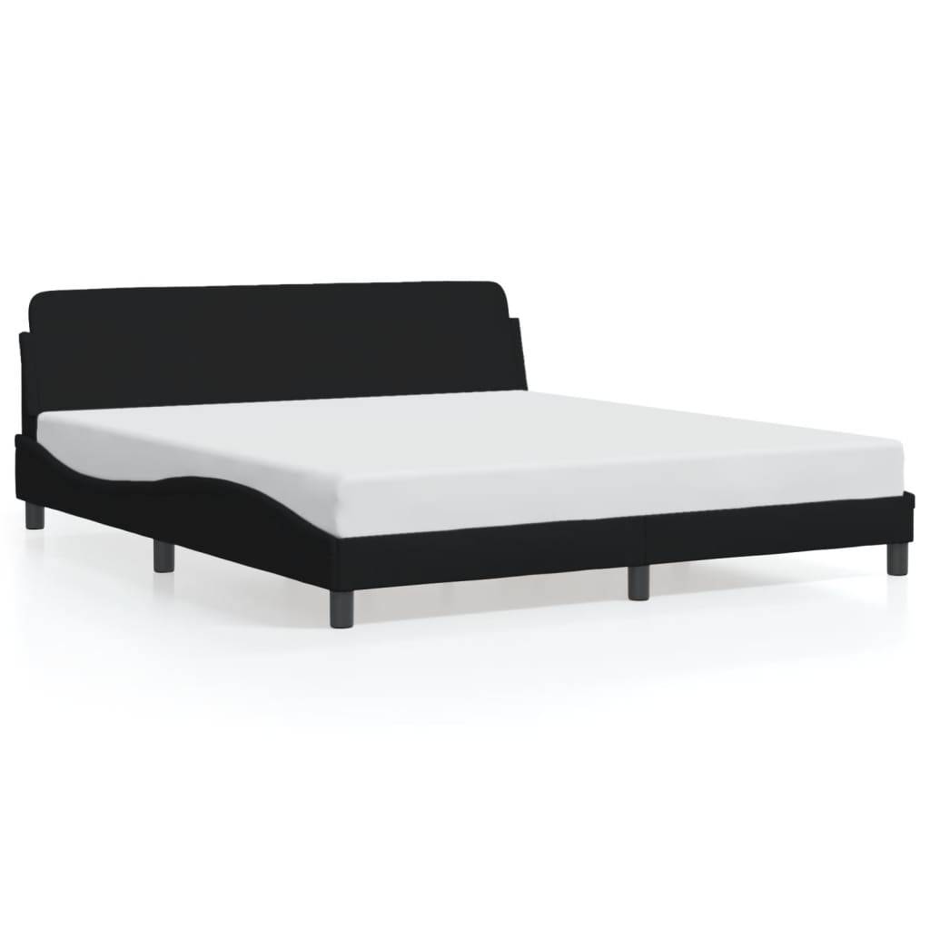 vidaXL Bettgestell ohne Matratze Schwarz 160x200 cm Stoff