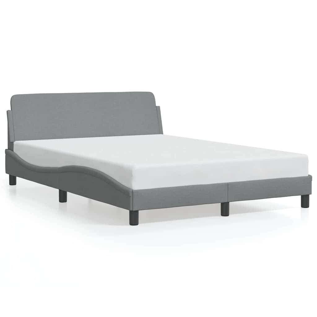 vidaXL Bettgestell ohne Matratze Hellgrau 140x200 cm Stoff