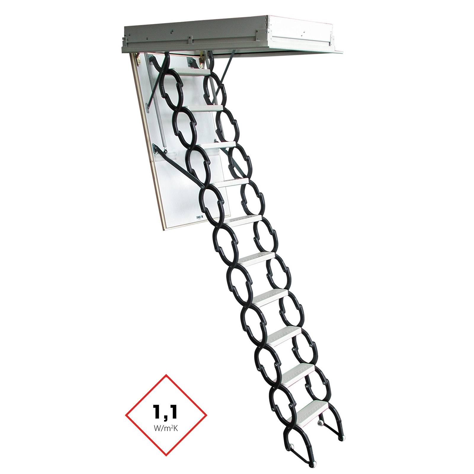 Minka Bodentreppe Euro Star mit U-Wert 1,1 W/m2K 220-300cm Raumhöhe 90x70cm Deckenöffnung