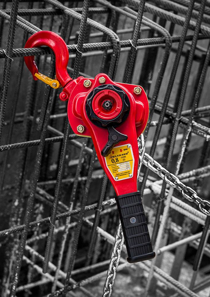 Delta Rot Premium Hebelzug mit Überlastschutz Tragkraft 3,2t Länge 3,0m