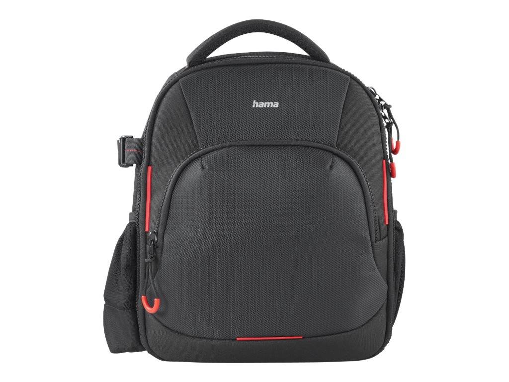 hama 00121345 Kamera-Rucksack "Ohio", 150, Schwarz/Rot
