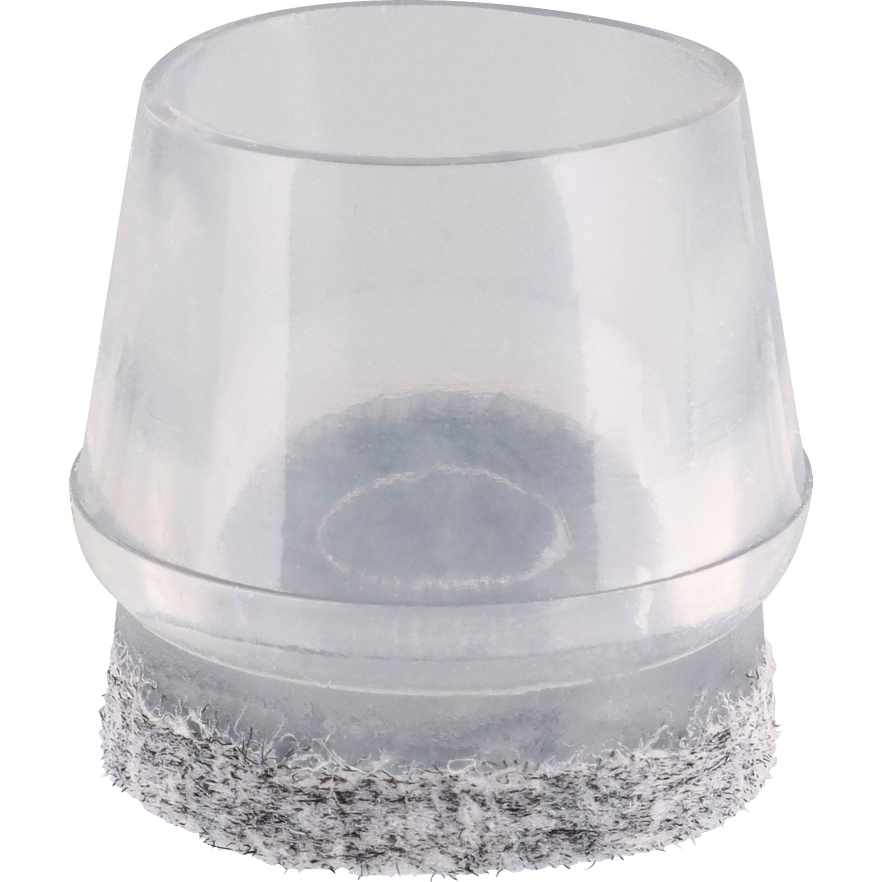 WAGNER Kappen für Stahlrohr rund 4tlg. - Ø 16-19/17-22 x 19 mm, Abrieb Filz 9 mm, Kunststoff transparent - 15055999