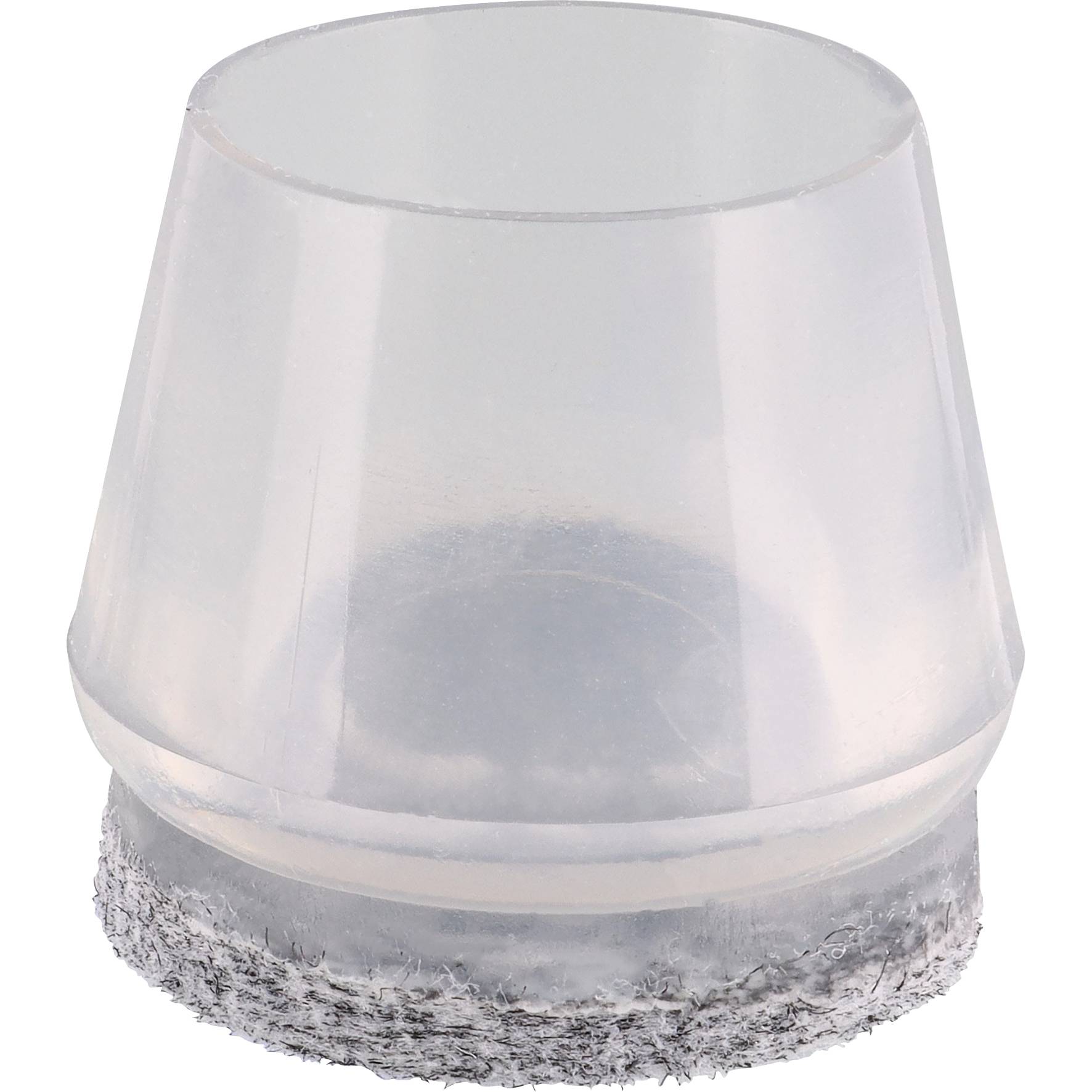 WAGNER Kappen für Stahlrohr rund 4tlg. - Ø 20-24/22-28 x 26 mm, Abrieb Filz 9 mm, Kunststoff transparent - 15056499