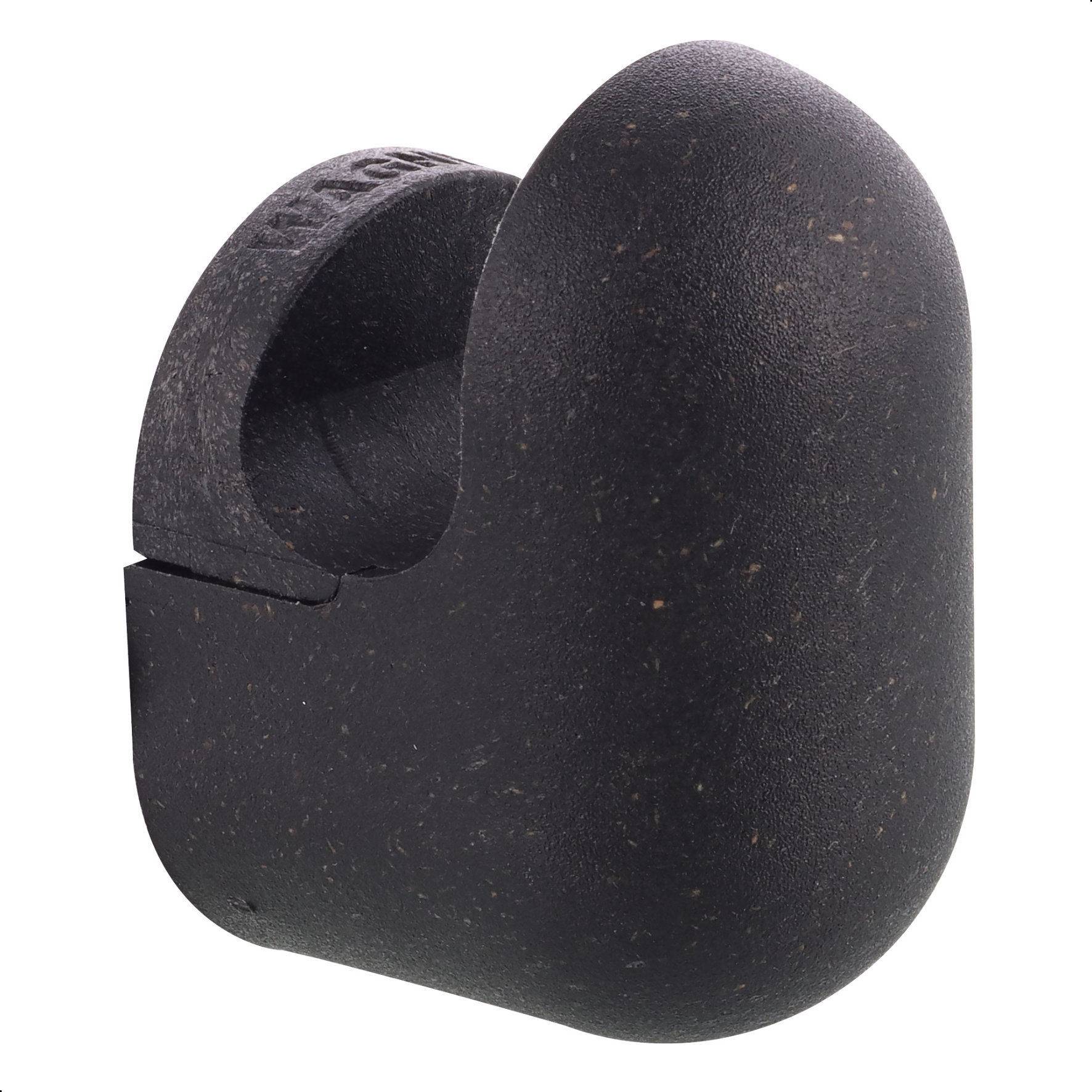 WAGNER hooks4home Wandhaken PILL - 50 x 30 x 35 mm, Bio Kunststoff schwarz, DE Ware - 17040121