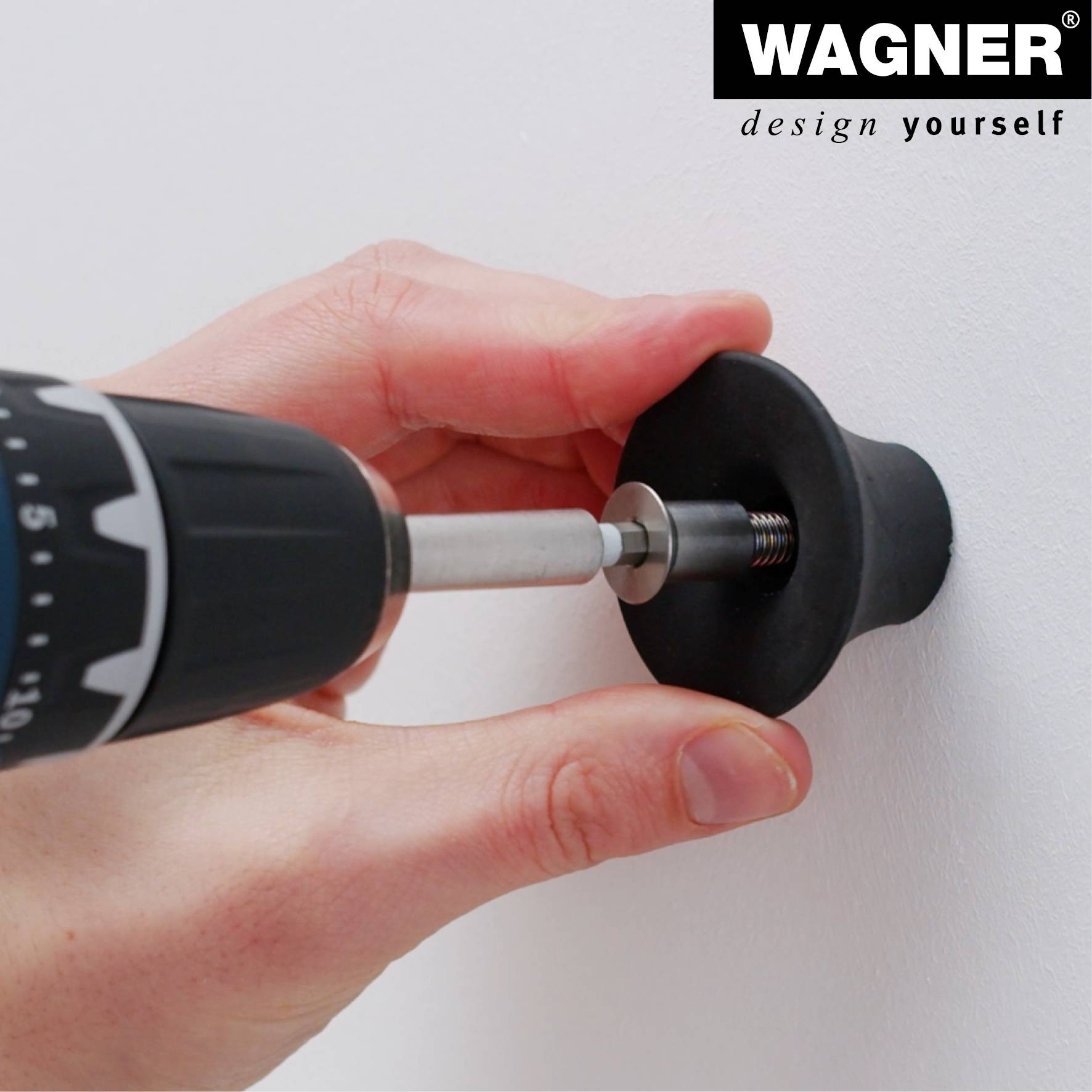 WAGNER hooks4home Wandhaken TULIP - Ø 40 x 25 mm, Stahl & Kunststoff, hellgrau - 17031321