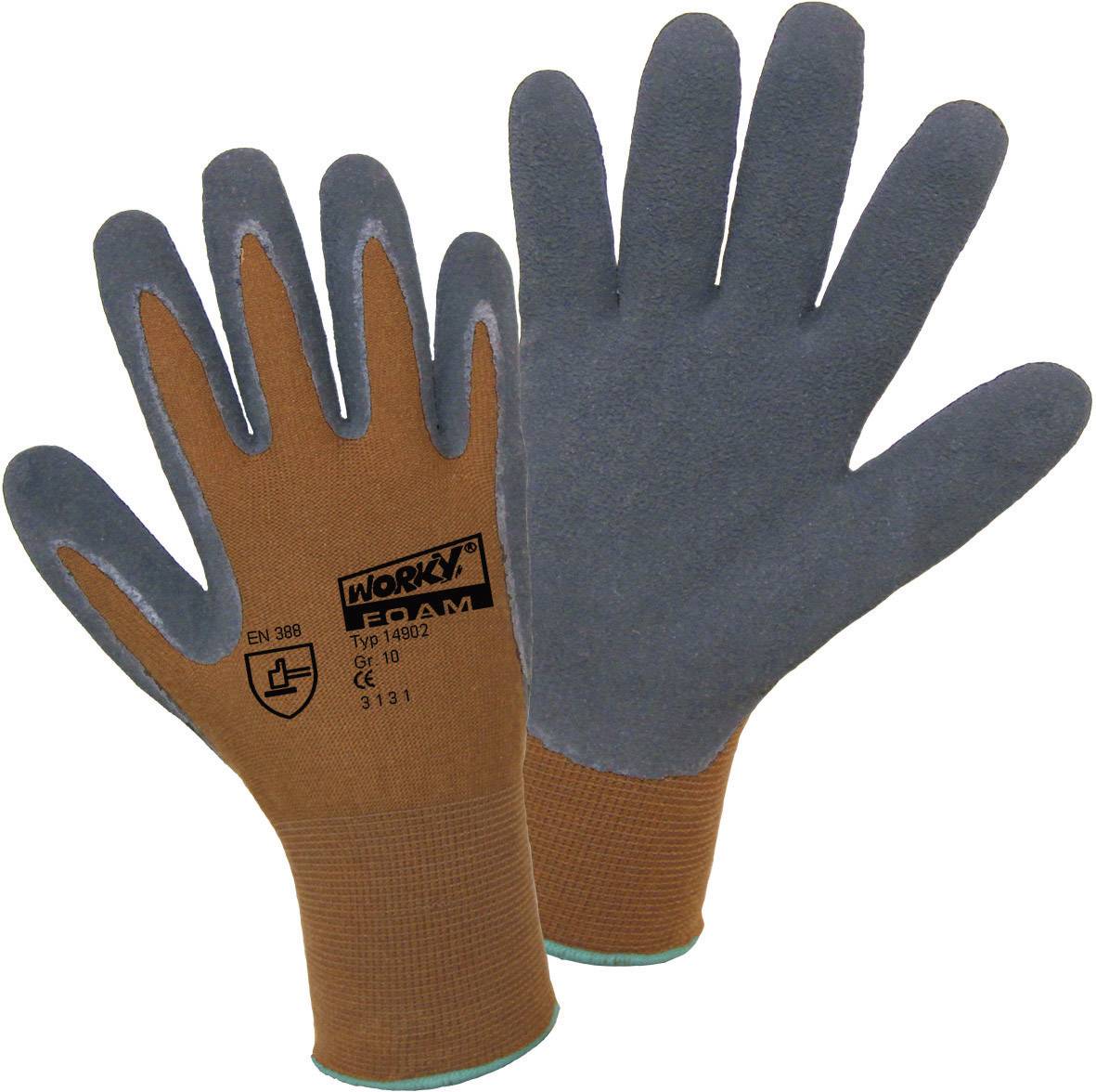 Worky 14902 NYLON LATEX FOAM Feinstrickhandschuh 100% Nylon mit geschäumter