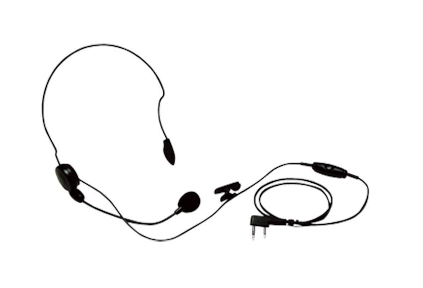 Kenwood KHS-22A Einseitiger Kopfhörer mit Lippenmikrofon, Inline-PTT Nackenbügel