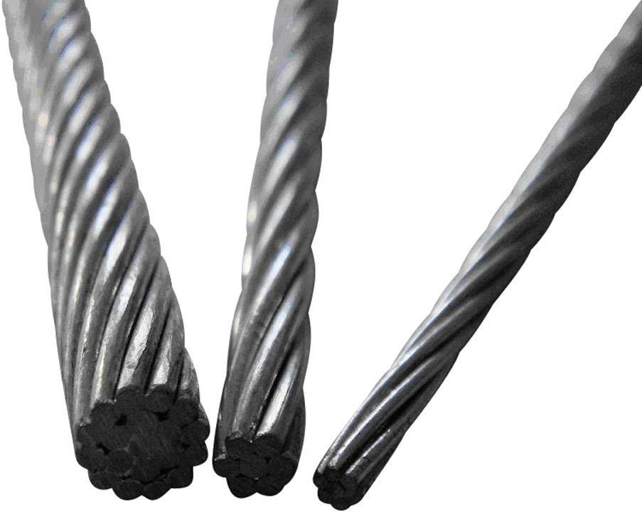 TOOLCRAFT Stahldrahtseil (Ø) 4mm 13211100400 Grau Meterware