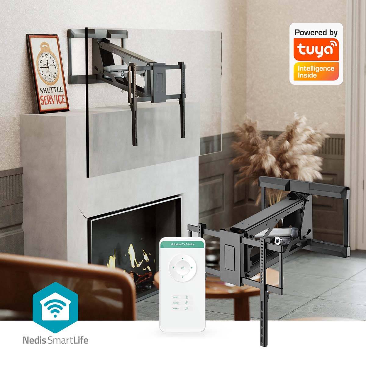 Nedis Motorisierte TV-Wandhalterung | TVWM5880BK | Schwarz