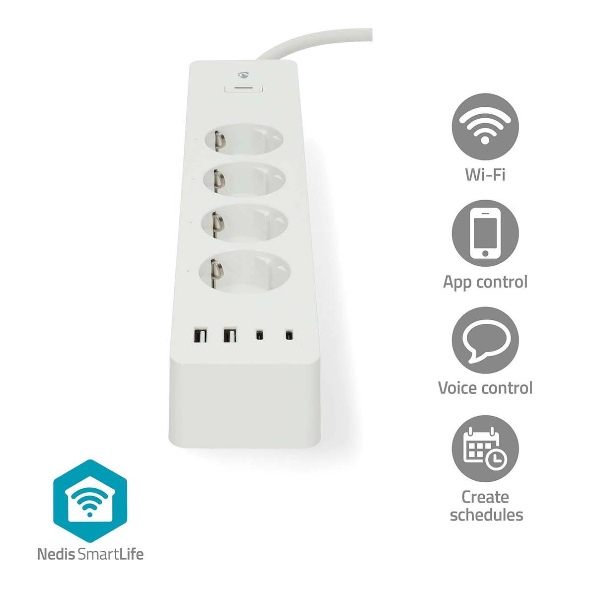 Nedis SmartLife Power Strip | WIFIP313FWT | Weiss