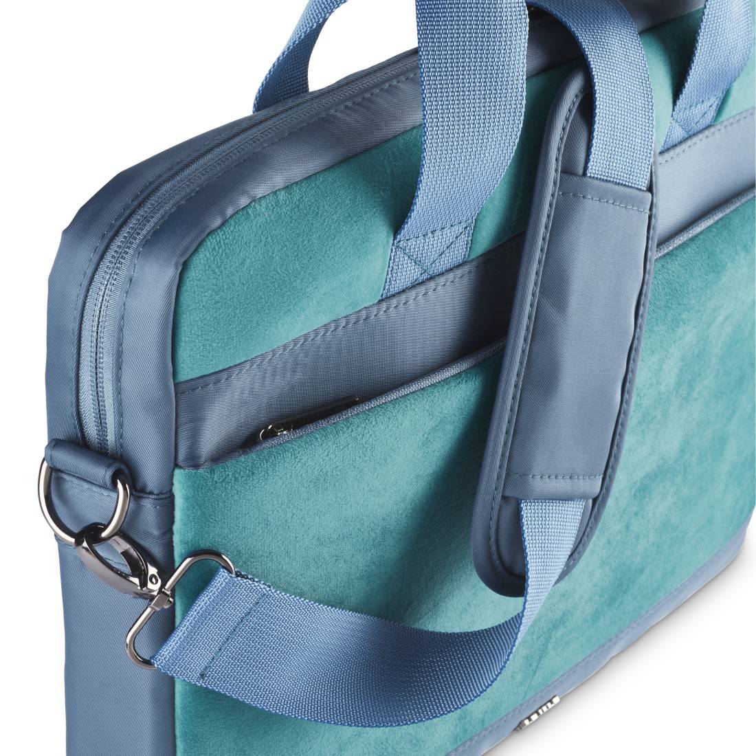 hama 00217260 Laptop-Tasche "Velvet" von 40 - 41 cm (15.6" - 16.2"), Petrol