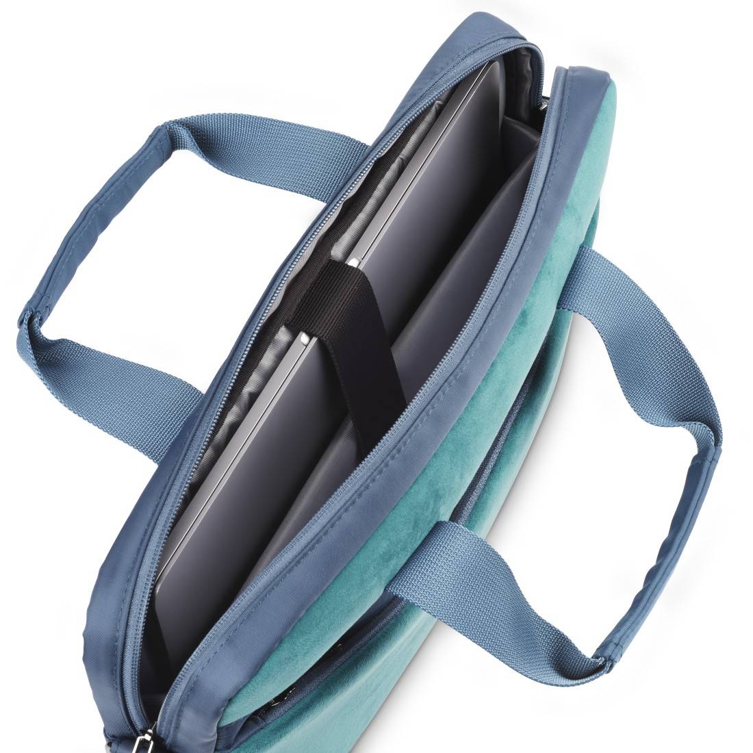 hama 00217260 Laptop-Tasche "Velvet" von 40 - 41 cm (15.6" - 16.2"), Petrol