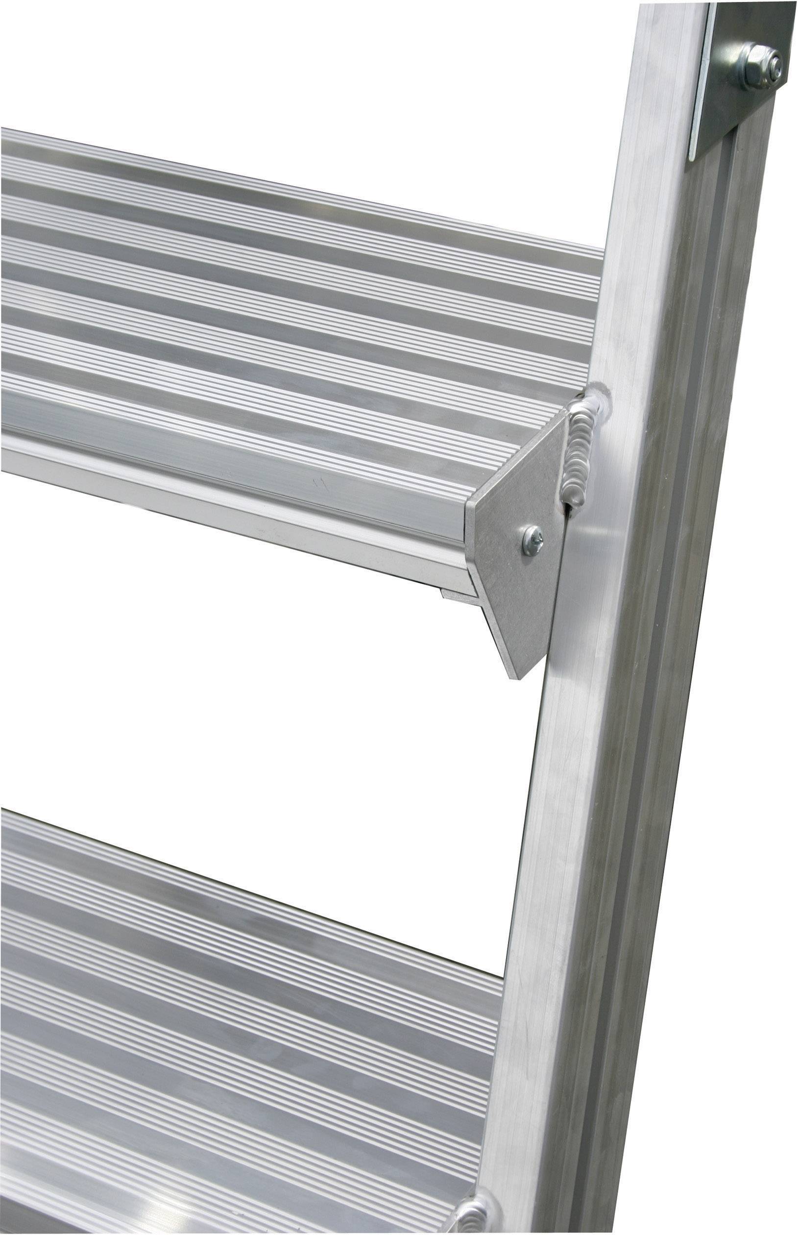 Krause 820150 Aluminium Podestleiter fahrbar Arbeitshöhe (max.): 3.20 m Silber DIN EN 131, BGI 637, BGI 694, BGV-D 36 36.8 kg