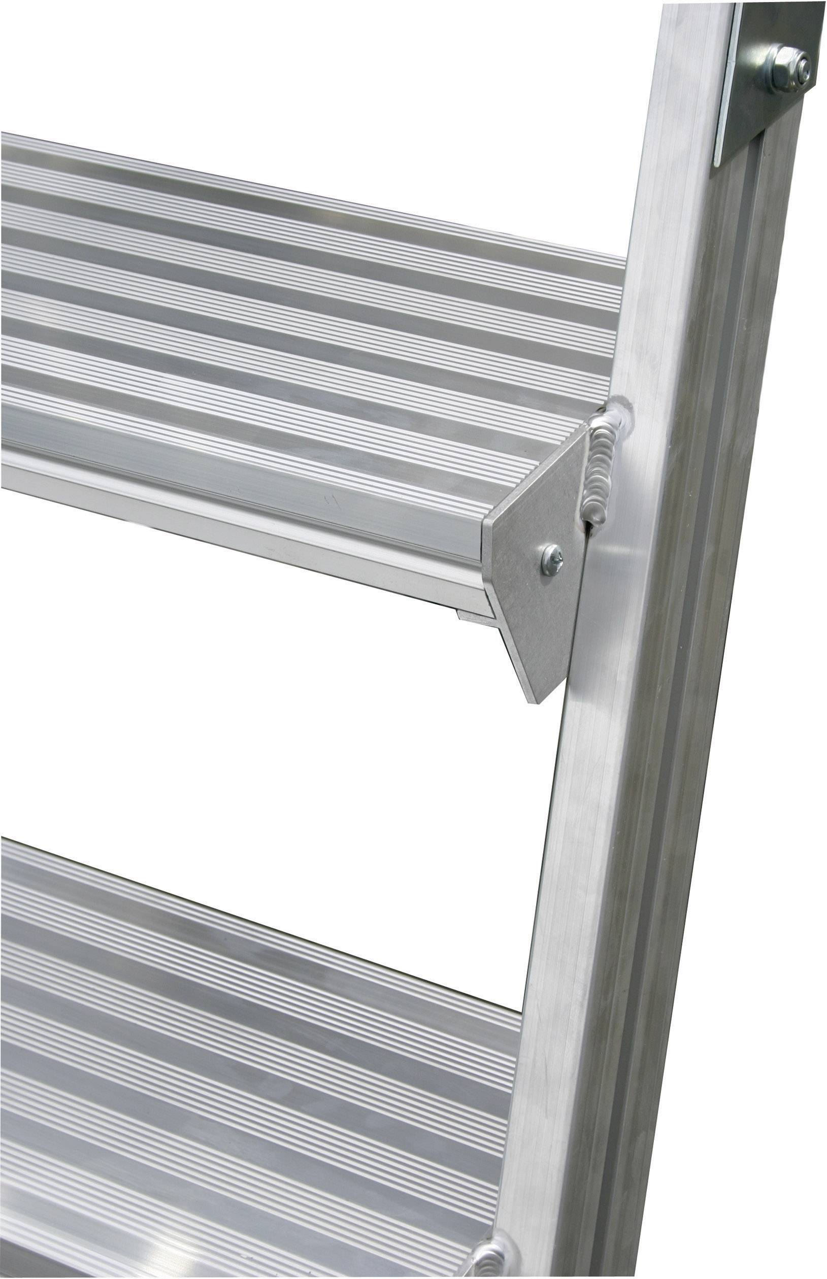 Krause 820181 Aluminium Podestleiter fahrbar Arbeitshöhe (max.): 3.90 m Silber DIN EN 131, BGI 637, BGI 694, BGV-D 36 62.8 kg