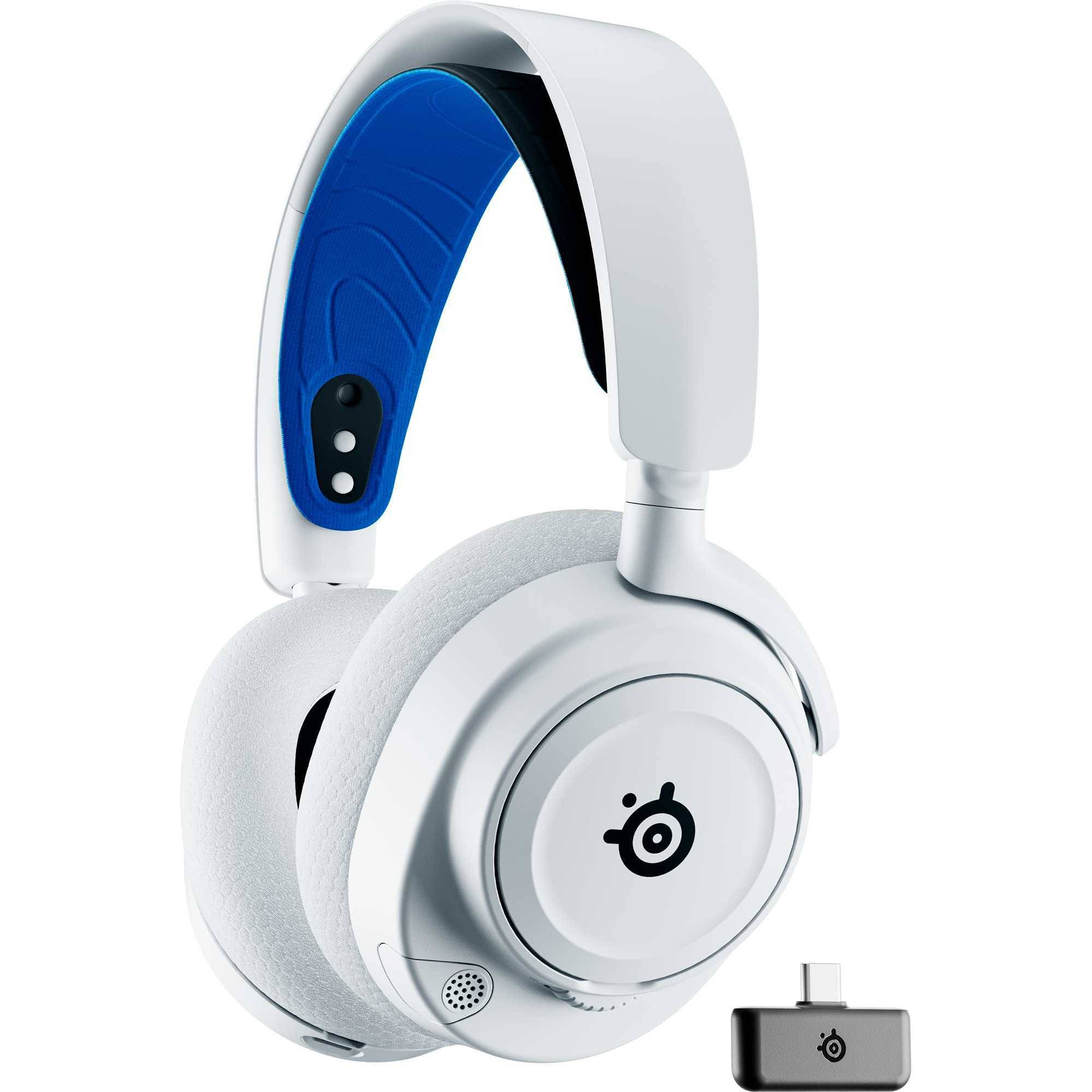 Steelseries ARCTIS NOVA 7P WHITE Kopfhörer Kabellos Kopfband Gaming Bluetooth Blau, Weiß