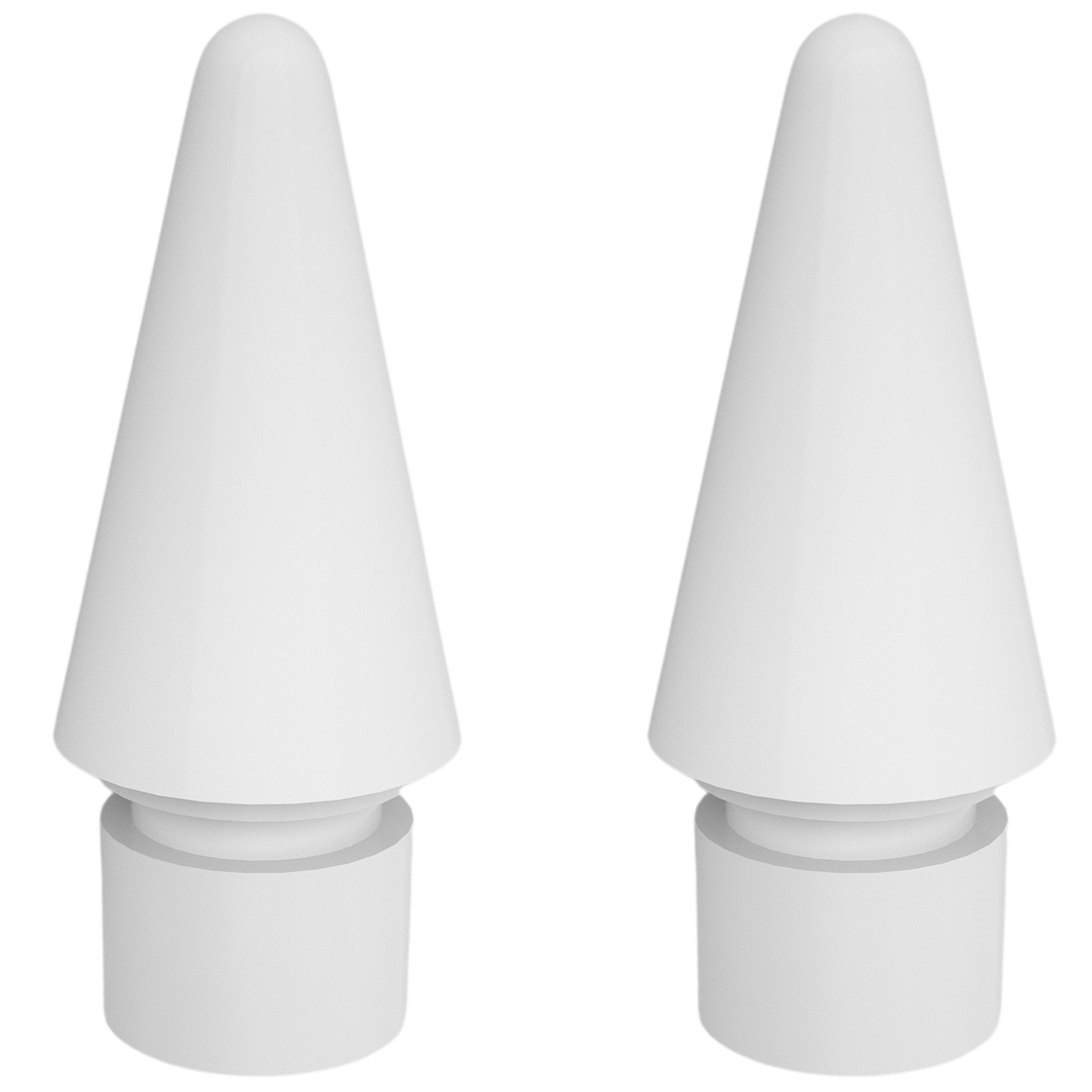 DEQSTER Aktive Stylusspitze - extra feine Spitze - weiß (Packung mit 2)