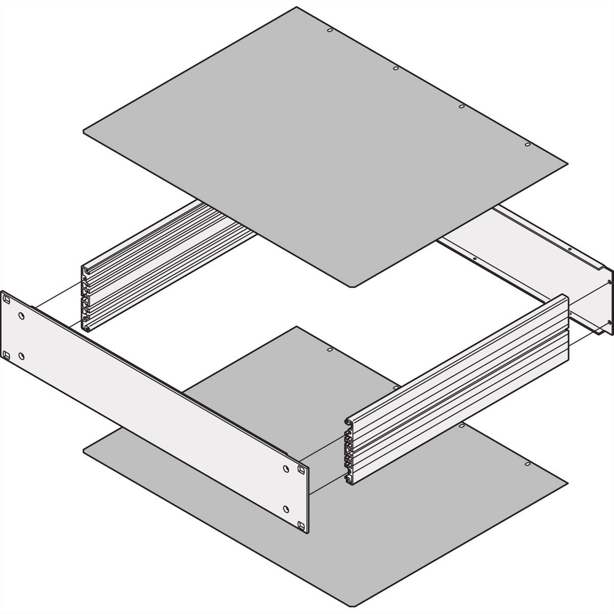 SCHROFF Abdeckbleche - ABDECKBLECH 340T GESCHLOSSEN