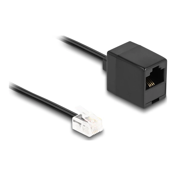 Delock Telefonkabel RJ11 Stecker zu RJ45 Buchse schwarz 10 m Delock Telefonkabel RJ11 Stecker zu RJ45 Buchse schwarz 10 m