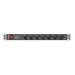 Lanberg PDU-07F-0200-IEC-BK - 1U - Horizontal - Schwarz - 7 AC-Ausgänge - Typ F - C14-Koppler