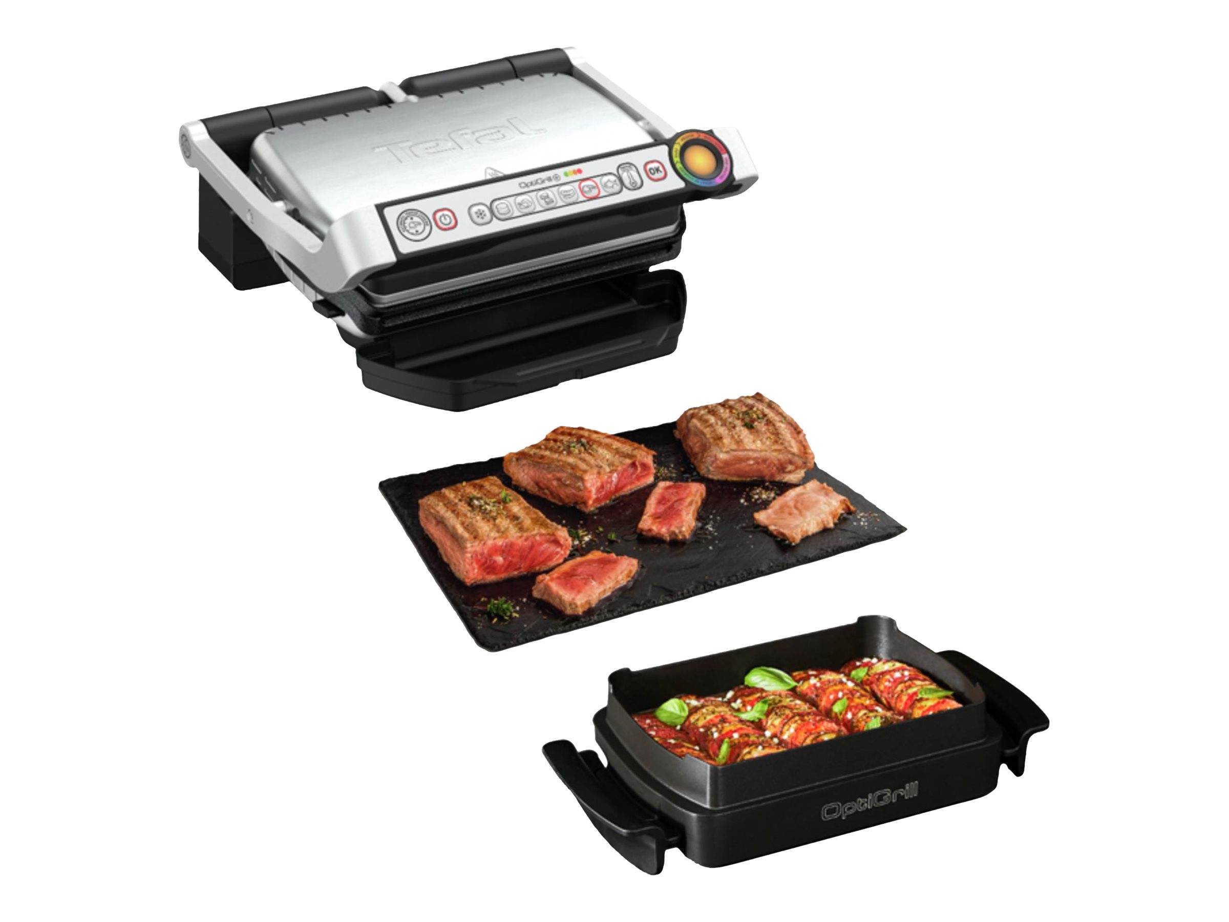 TEFAL OptiGrill+ GC714D - Grill - elektrisch - 600 qcm