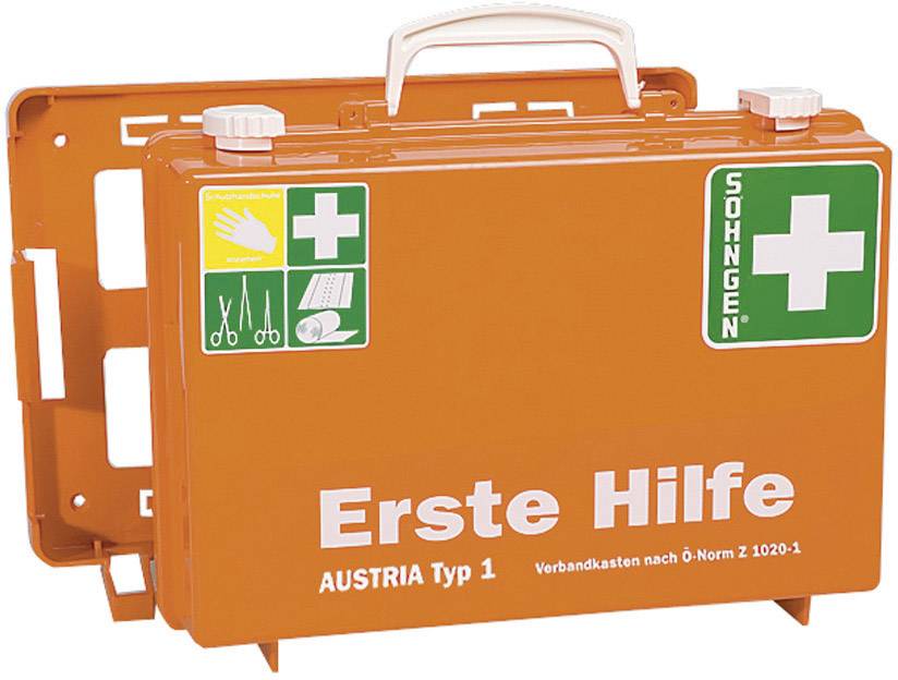 Erste Hilfe-Koffer SN-CD orange Füllung Österreich-Norm