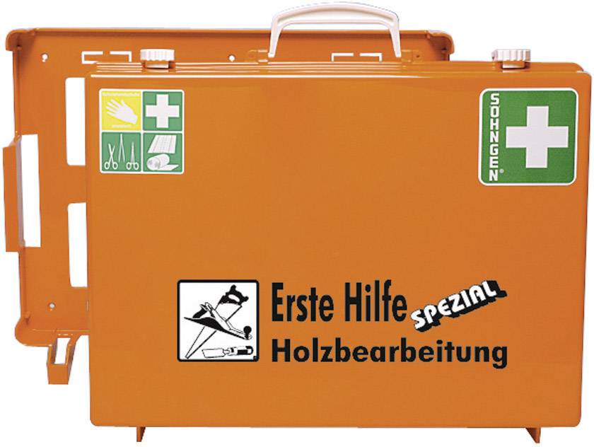 Erste-Hilfe-Koffer Spezial MT-CD Österreich-Norm Erweit. Holzbearbeitung orange