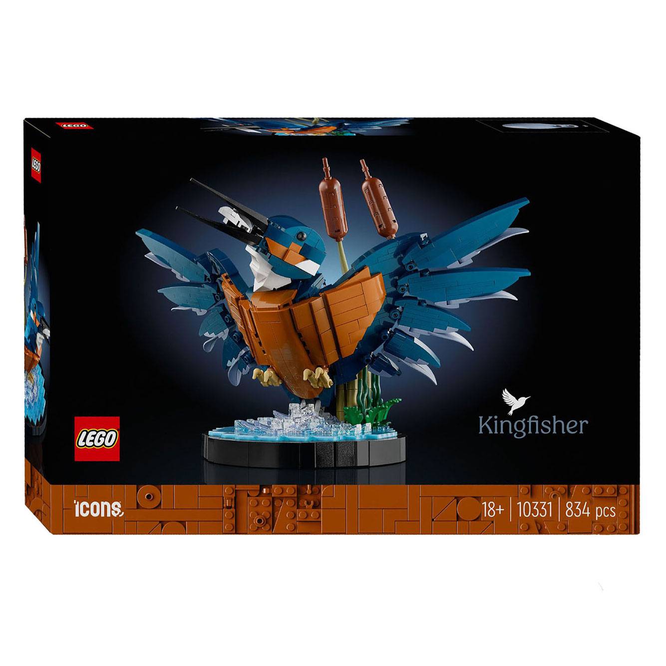 LEGO Icons 10331 Eisvogel, Vogel-Modell als Zimmer- oder Büro-Deko