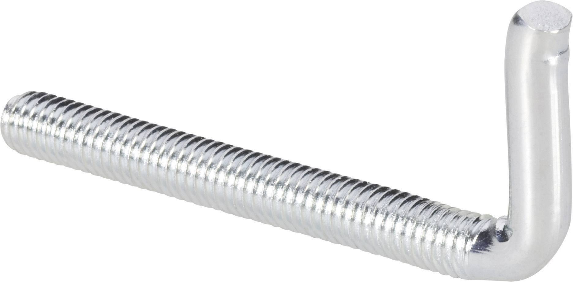 TOOLCRAFT 890691 Gerade Schraubhaken Typ 4 E 60 mm Stahl galvanisch verzinkt 10 St.