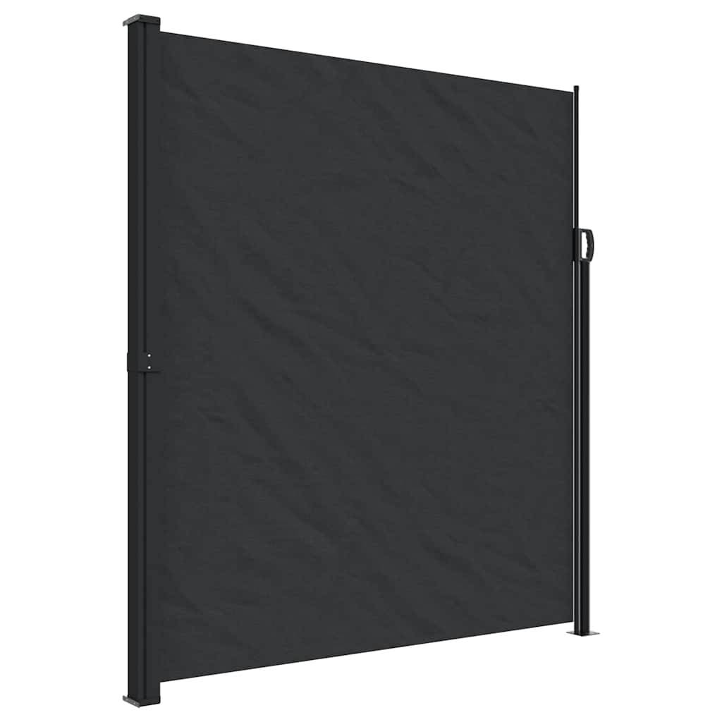 vidaXL Seitenmarkise Ausziehbar Schwarz 220x600 cm
