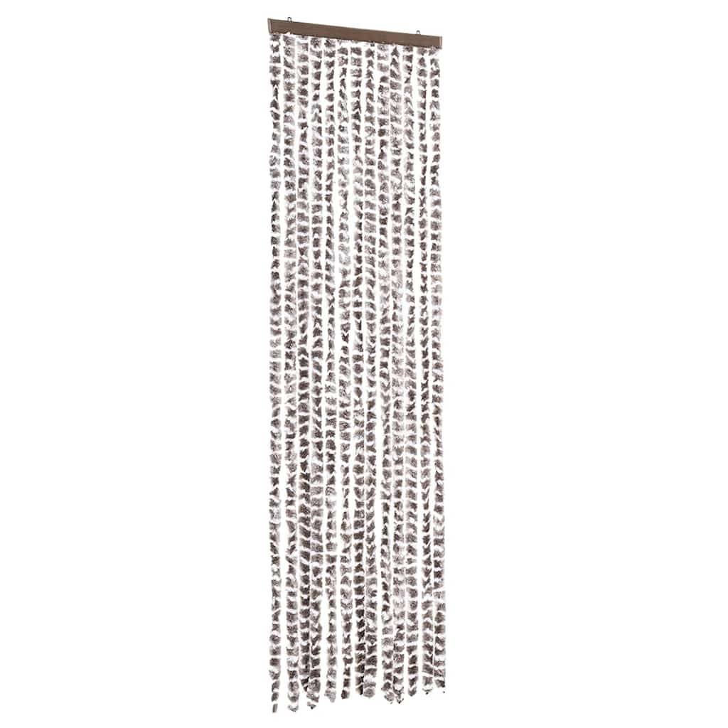 vidaXL Fliegenvorhang Taupe und Weiß 56x200 cm Chenille