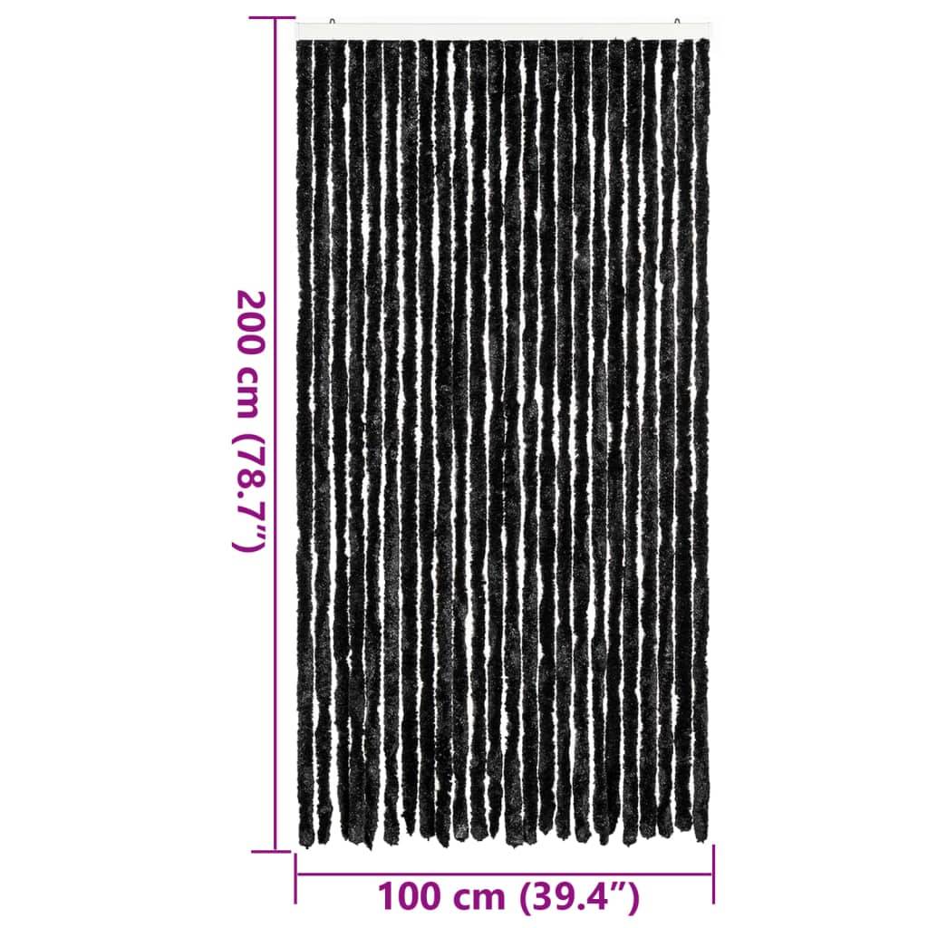 vidaXL Fliegenvorhang Anthrazit 100x200 cm Chenille