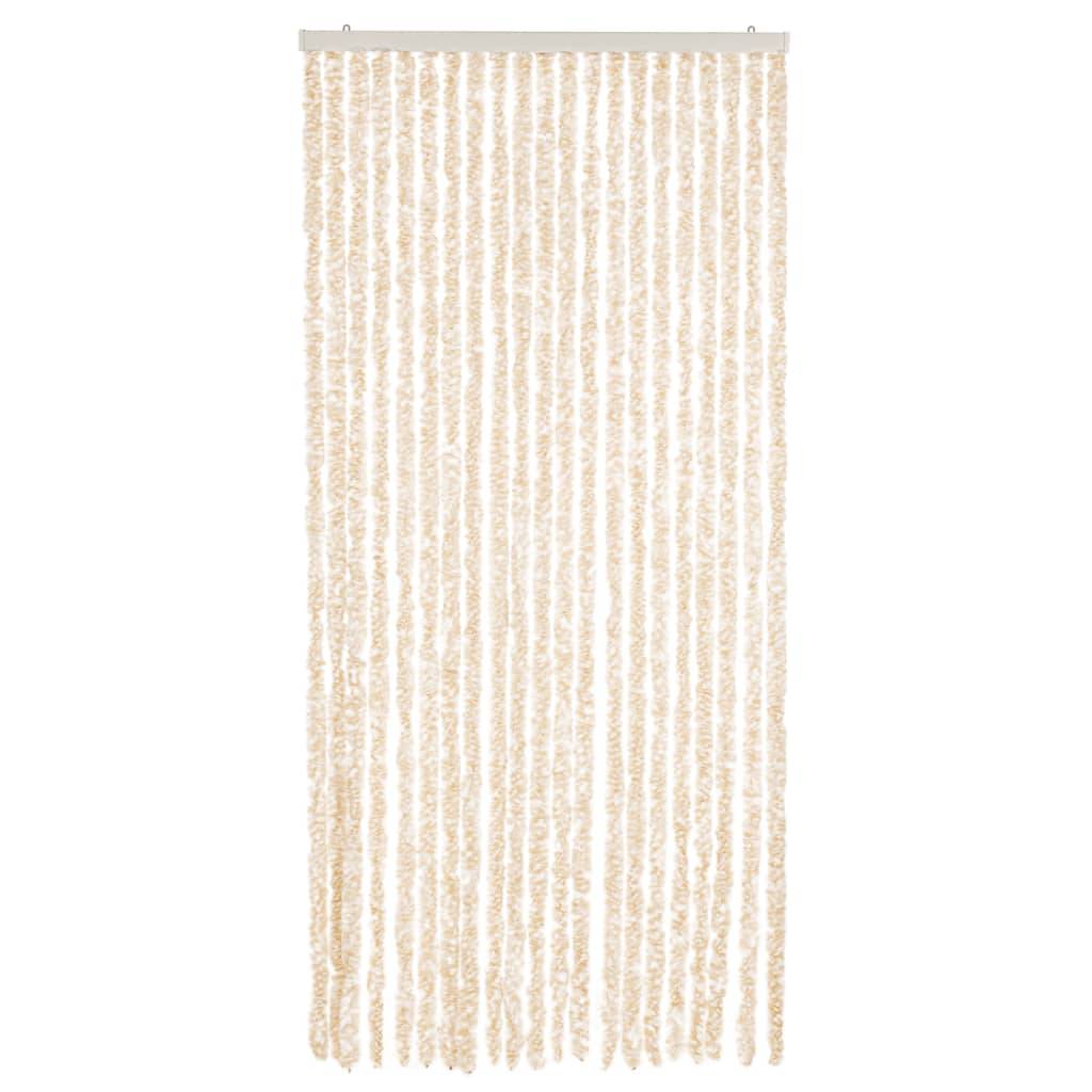 vidaXL Fliegenvorhang Beige und Weiß 90x200 cm Chenille