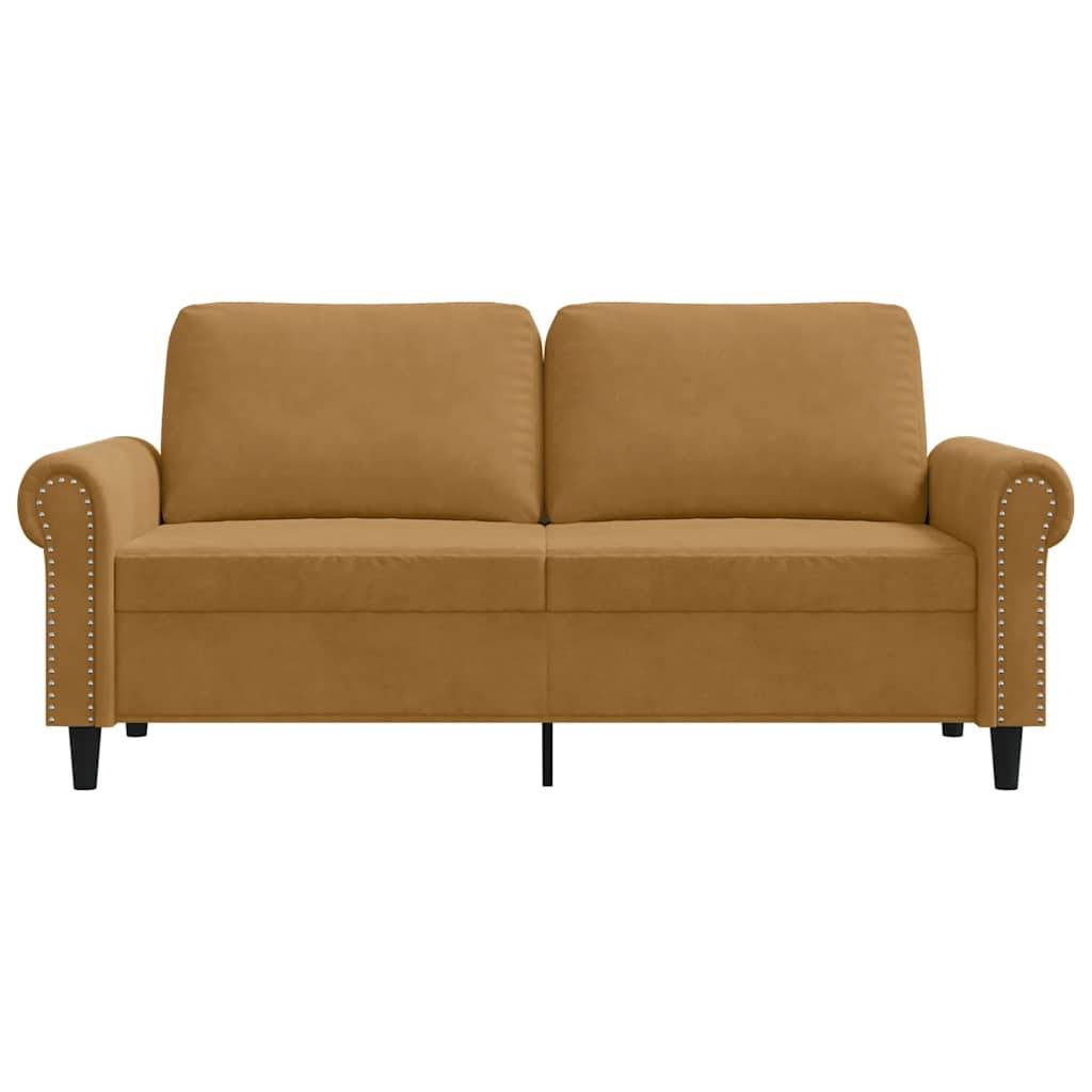 vidaXL 2-Sitzer-Sofa Braun 140 cm Samt