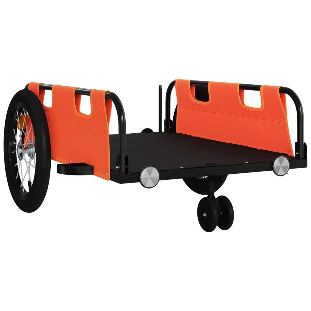 vidaXL Fahrradanhänger Orange Oxford-Gewebe und Eisen