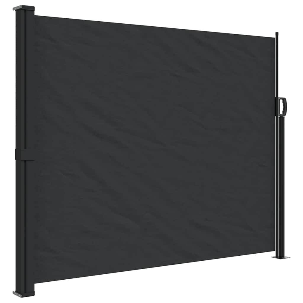 vidaXL Seitenmarkise Ausziehbar Schwarz 160x500 cm