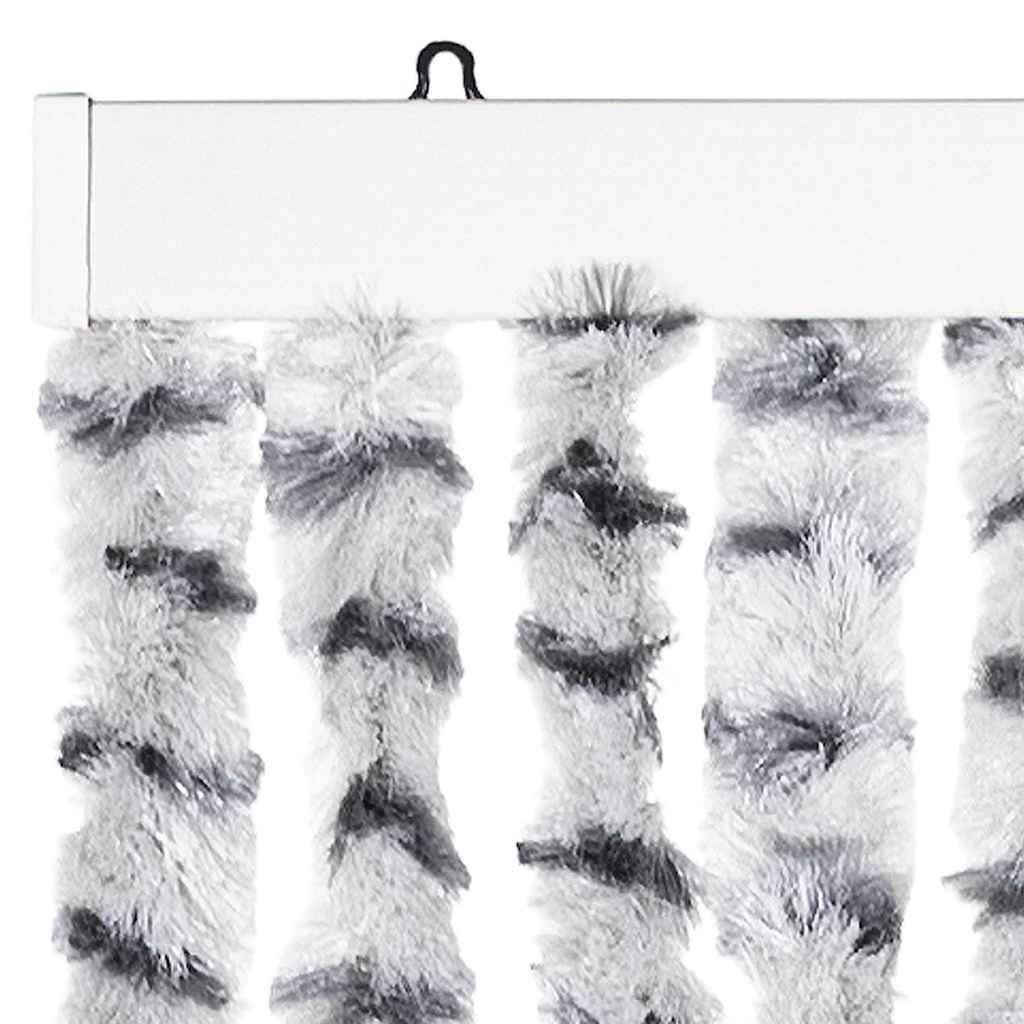 vidaXL Fliegenvorhang Hellgrau und Dunkelgrau 56x200 cm Chenille