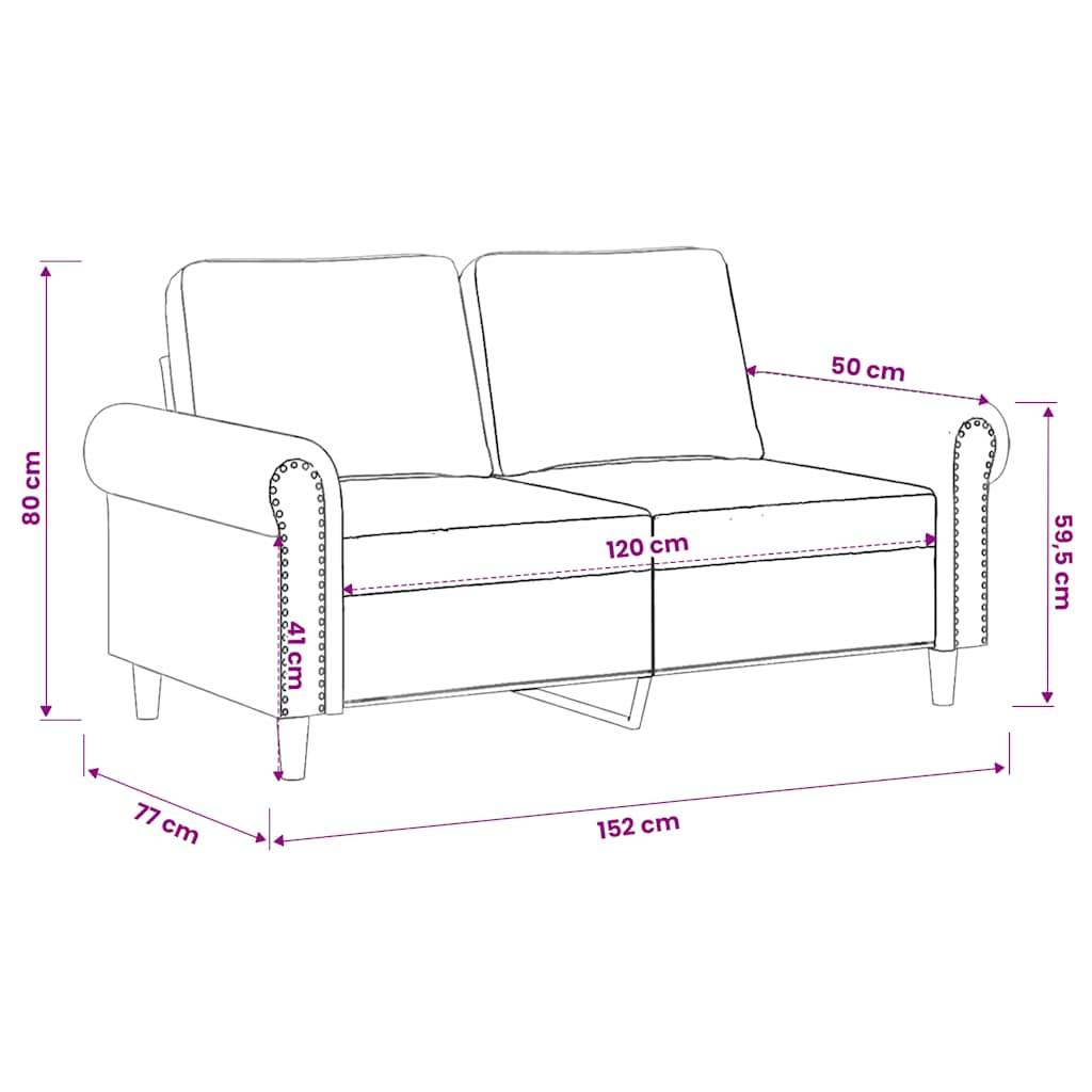 vidaXL 2-Sitzer-Sofa Gelb 120 cm Samt